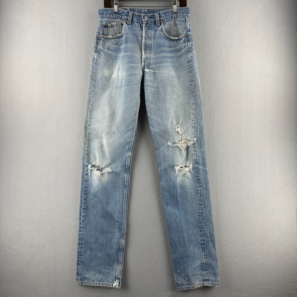 Vintage Levis Jeans Mens 33x40 (Fits 31x36) 501XX Shrink To Fit Fade Made in USA